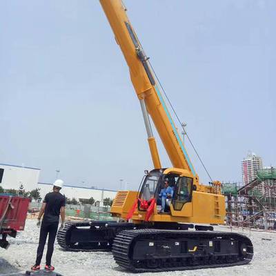山東凱信重工50噸履帶吊 伸縮臂履帶吊 履帶式起重機(jī)